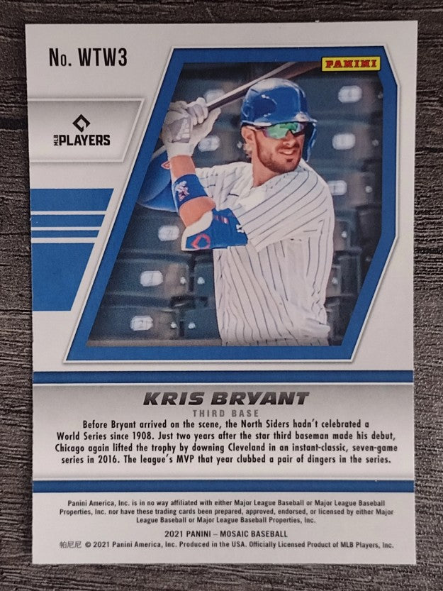 2021 Panini Mosaic Will to Win #3 Kris Bryant
