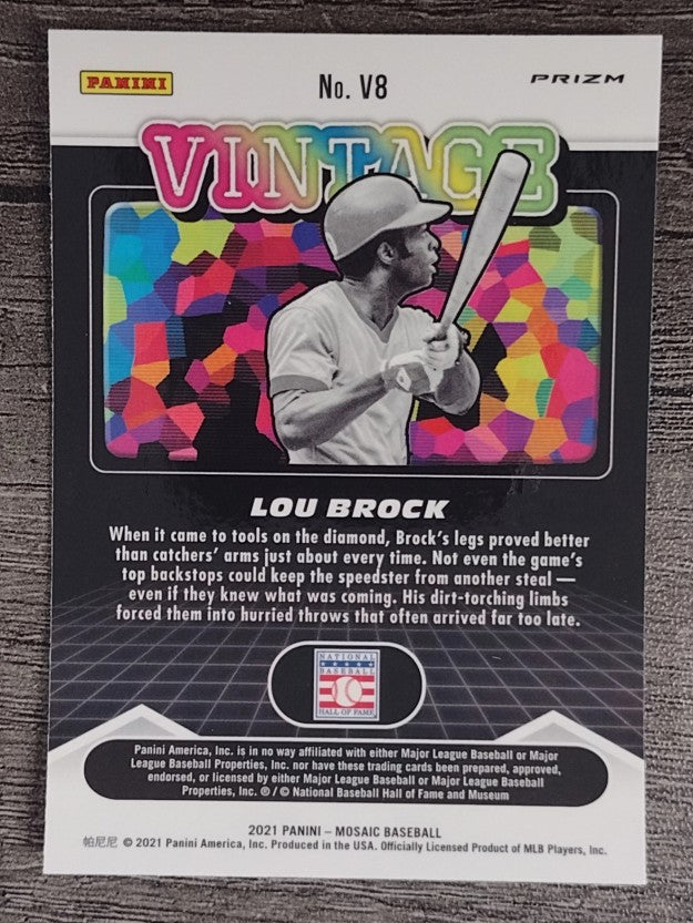 2021 Panini Mosaic Vintage Mosaic #8 Lou Brock