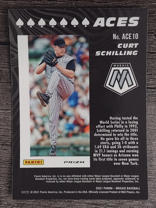 2021 Panini Mosaic Aces Mosaic Green #10 Curt Schilling