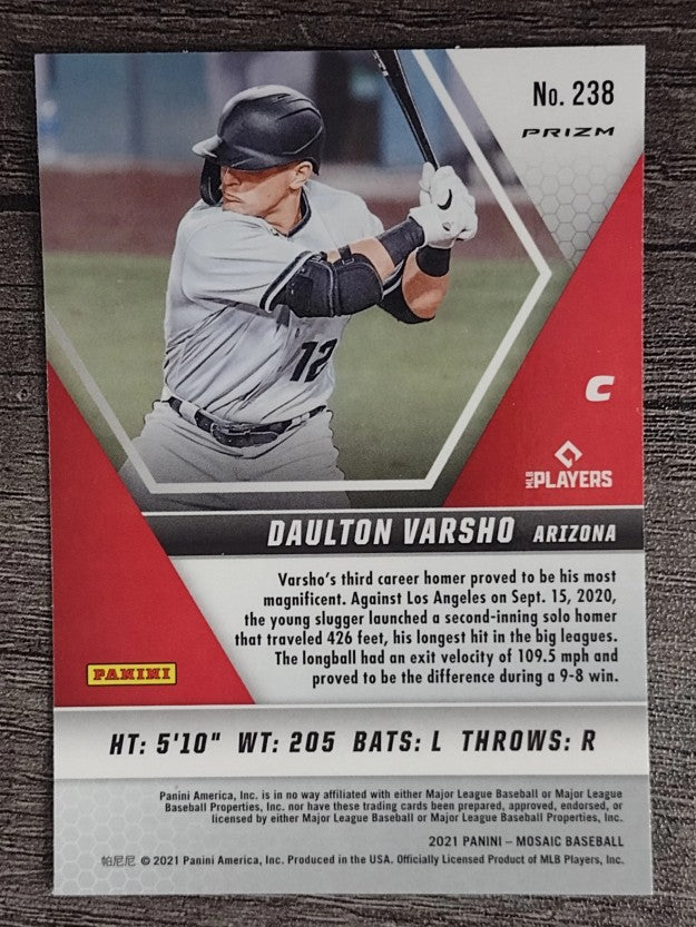 2021 Panini Mosaic Mosaic Green #238 Daulton Varsho