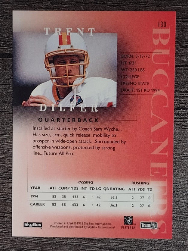 1995 SkyBox Premium #130 Trent Dilfer