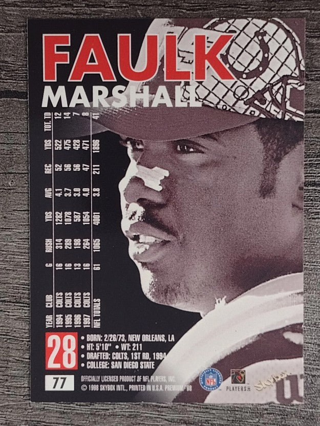 1998 SkyBox Premium #77 Marshall Faulk