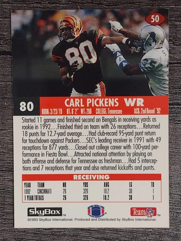 1993 SkyBox Impact Colors #50 Carl Pickens