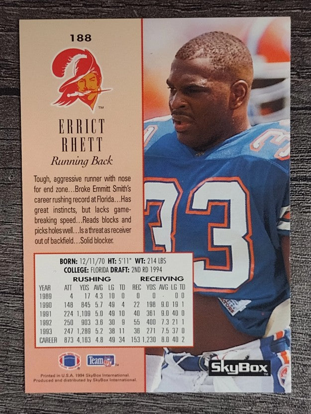1994 SkyBox Premium #188 Errict Rhett RC