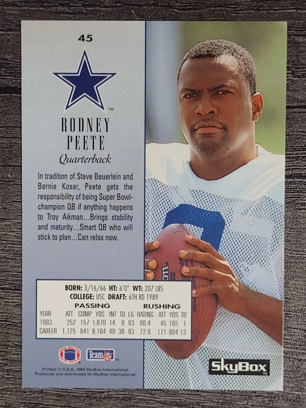 1994 SkyBox Premium #45 Rodney Peete