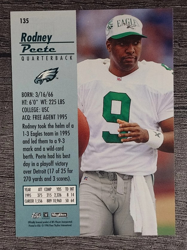 1996 SkyBox Premium #135 Rodney Peete