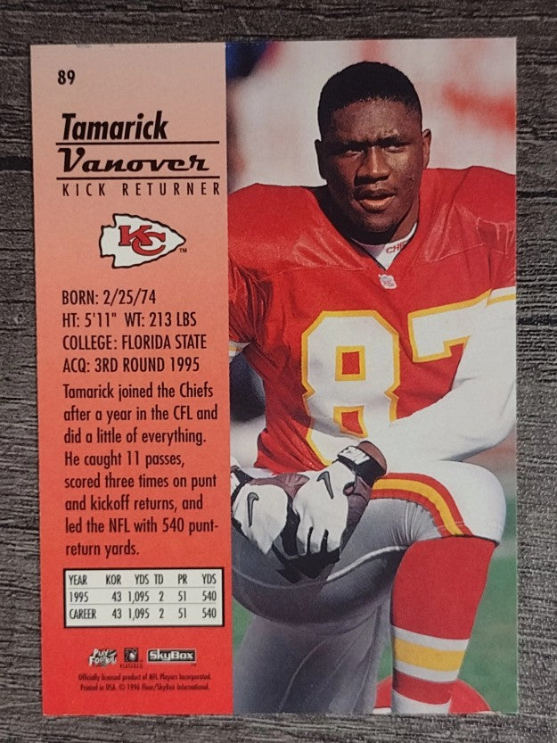 1996 SkyBox Premium #89 Tamarick Vanover