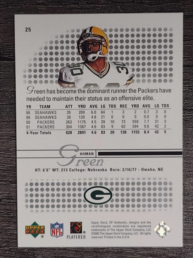2002 SP Authentic #25 Ahman Green