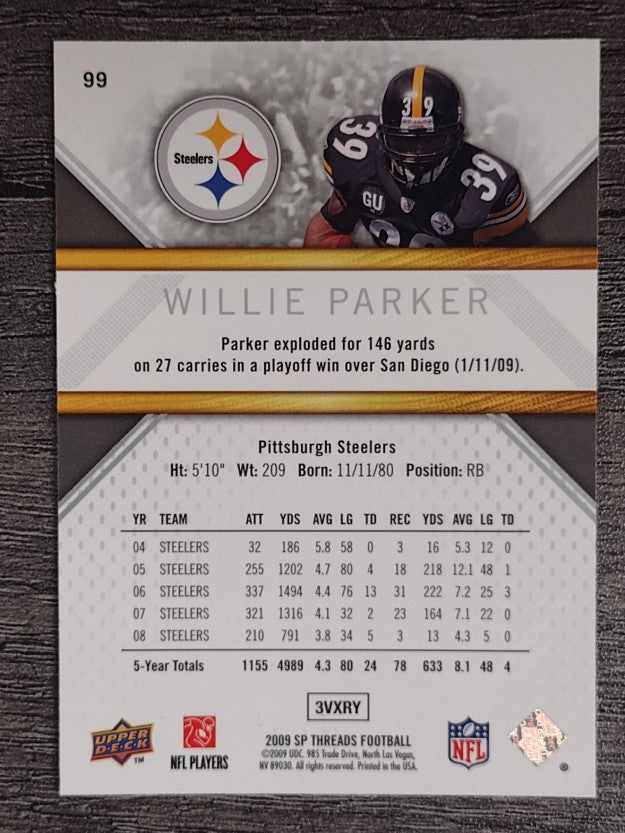 2009 SP Threads #99 Willie Parker