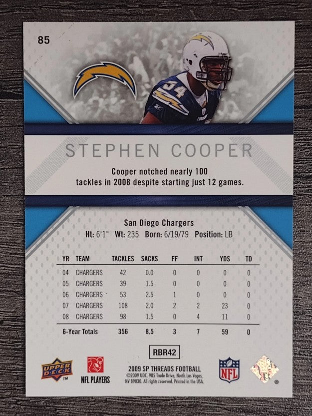 2009 SP Threads #85 Stephen Cooper RC