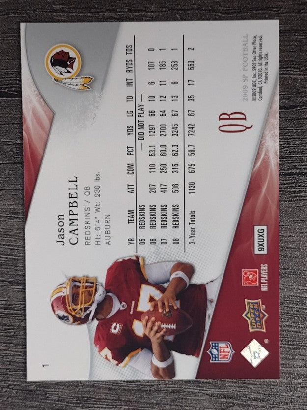 2009 SP Authentic Retail #1 Jason Campbell