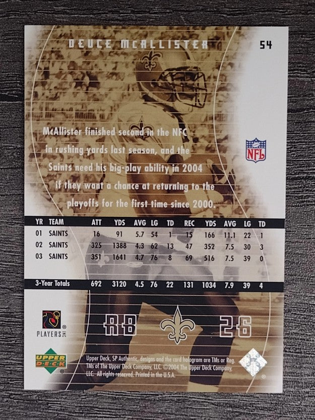 2004 SP Authentic #54 Deuce McAllister