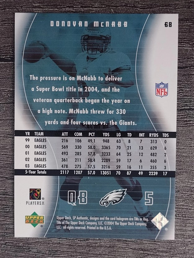 2004 SP Authentic #68 Donovan McNabb