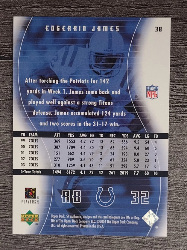 2004 SP Authentic #38 Edgerrin James