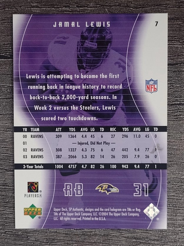2004 SP Authentic #7 Jamal Lewis
