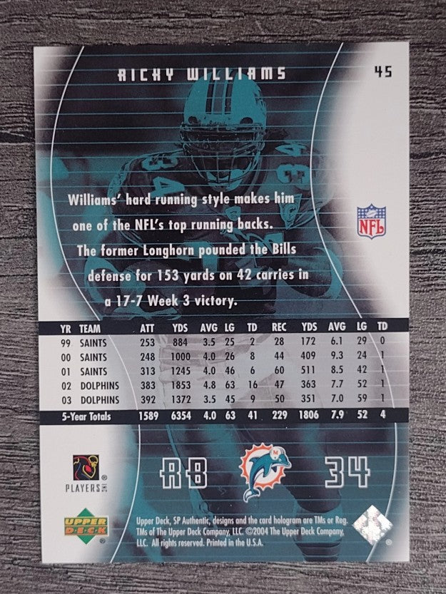 2004 SP Authentic #45 Ricky Williams