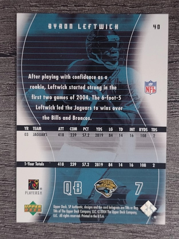 2004 SP Authentic #40 Byron Leftwich