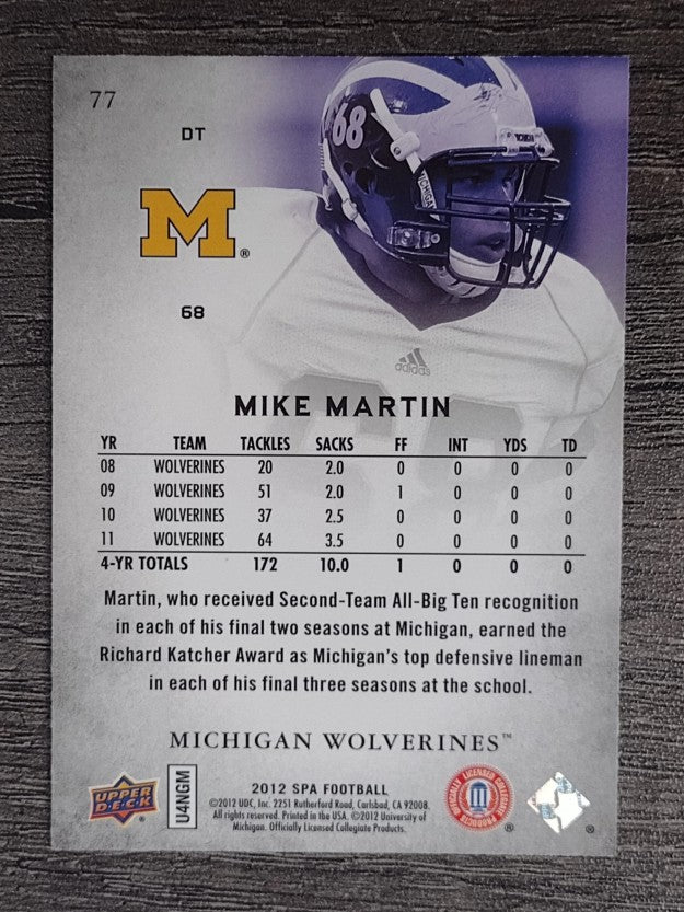 2012 SP Authentic #77 Mike Martin