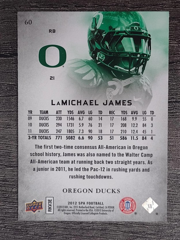 2012 SP Authentic #60 LaMichael James