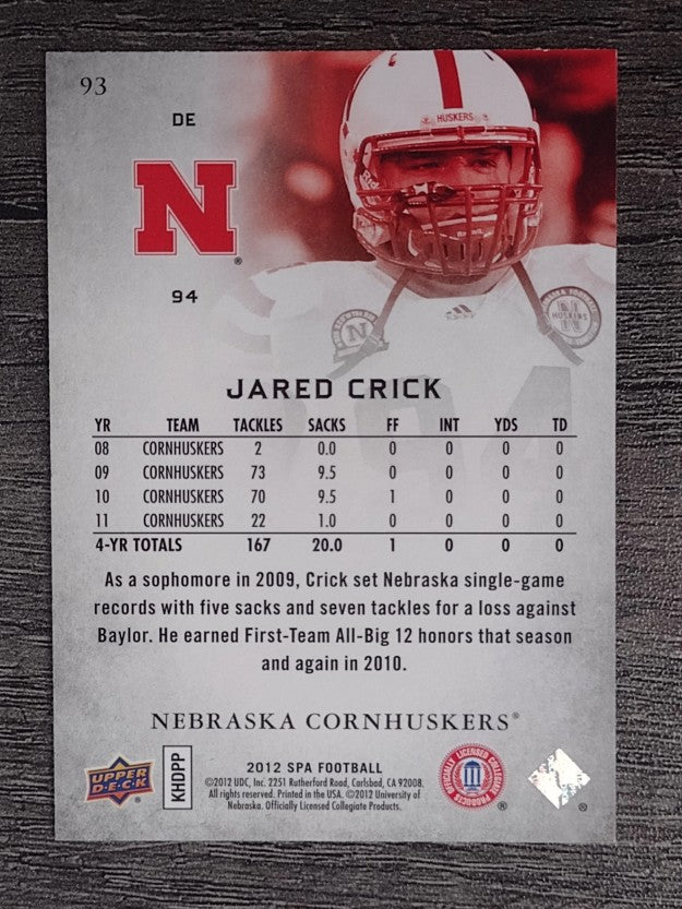 2012 SP Authentic #93 Jared Crick