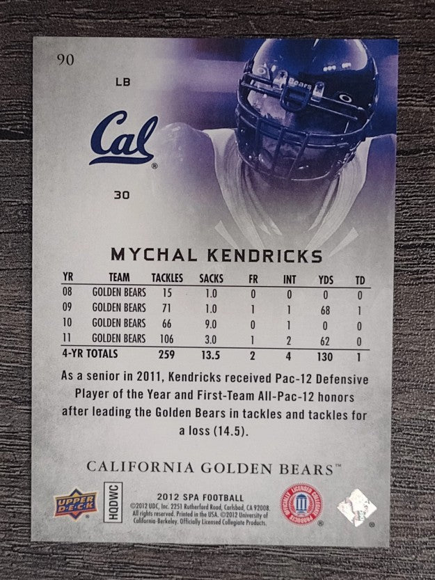 2012 SP Authentic #90 Mychal Kendricks