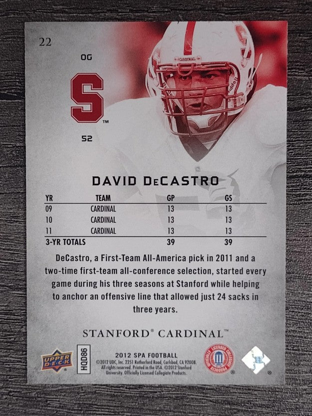 2012 SP Authentic #22 David DeCastro