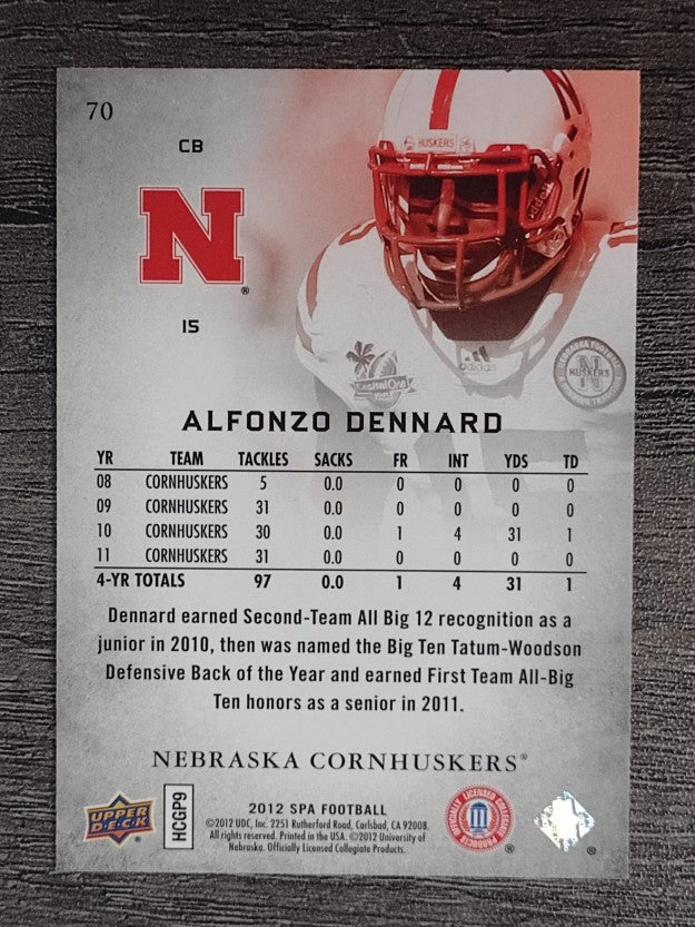 2012 SP Authentic #70 Alfonzo Dennard
