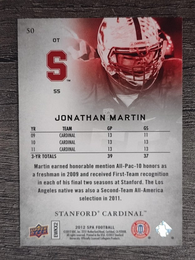 2012 SP Authentic #50 Jonathan Martin