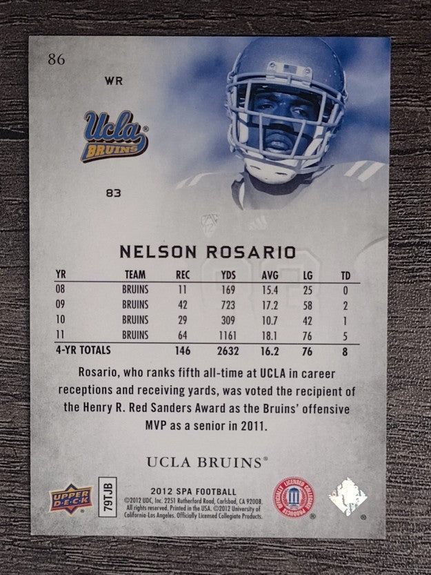 2012 SP Authentic #86 Nelson Rosario