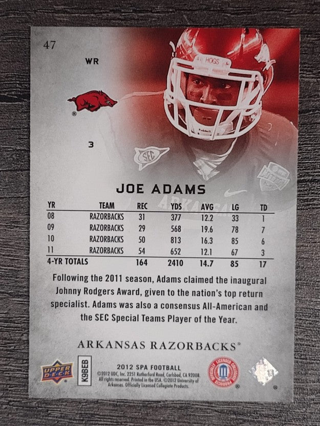 2012 SP Authentic #47 Joe Adams