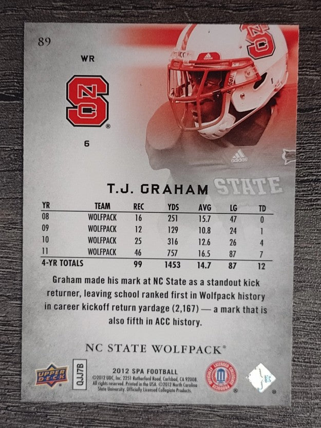 2012 SP Authentic #89 T.J. Graham