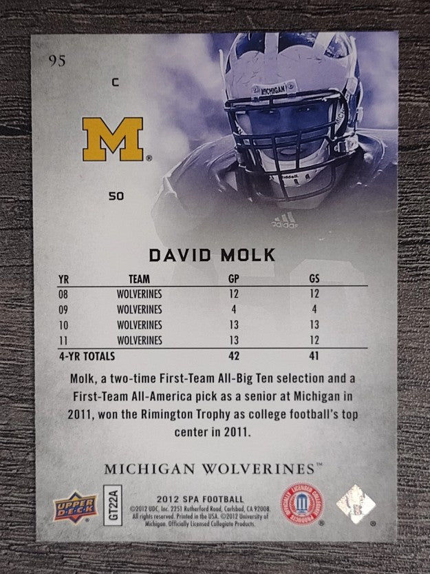 2012 SP Authentic #95 David Molk