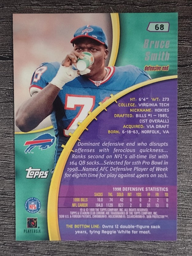 1999 Stadium Club Chrome #68 Bruce Smith