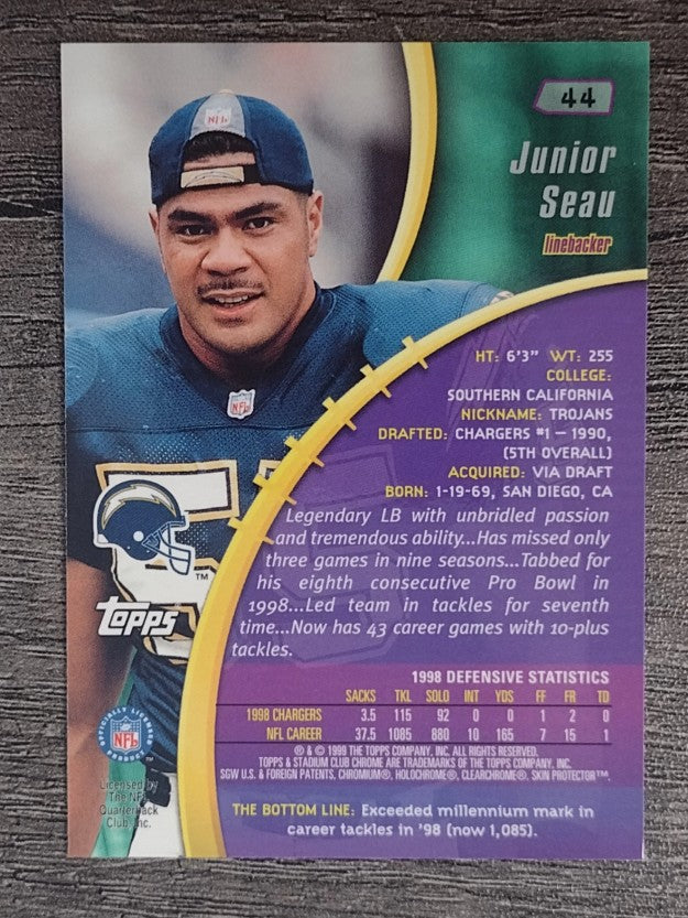 1999 Stadium Club Chrome #44 Junior Seau
