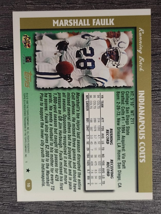 1997 Topps #10 Marshall Faulk