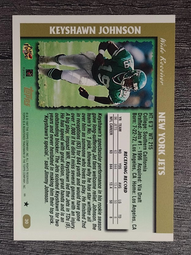 1997 Topps #30 Keyshawn Johnson