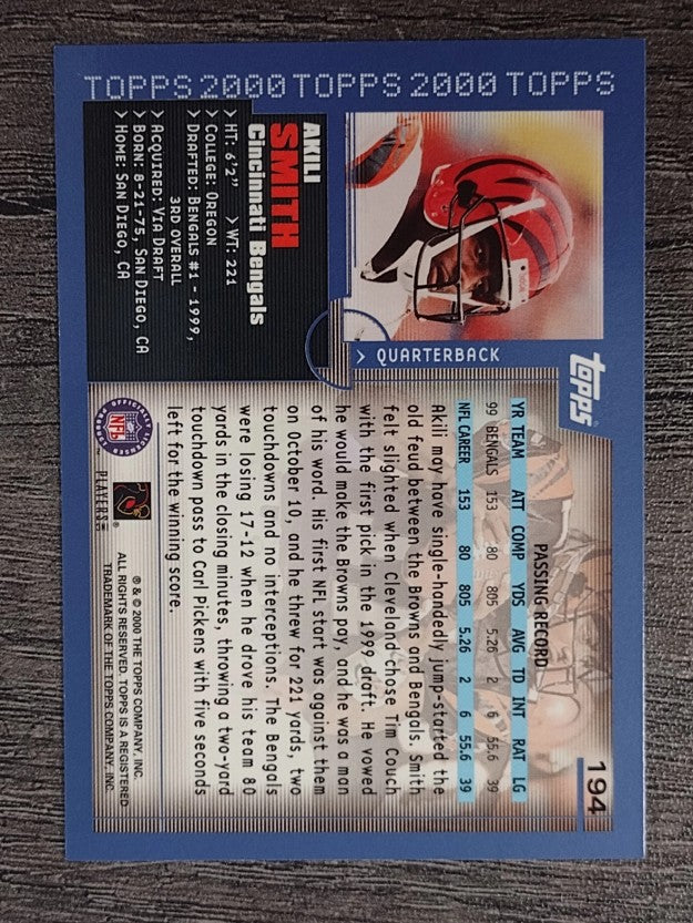 2000 Topps Collection #194 Akili Smith
