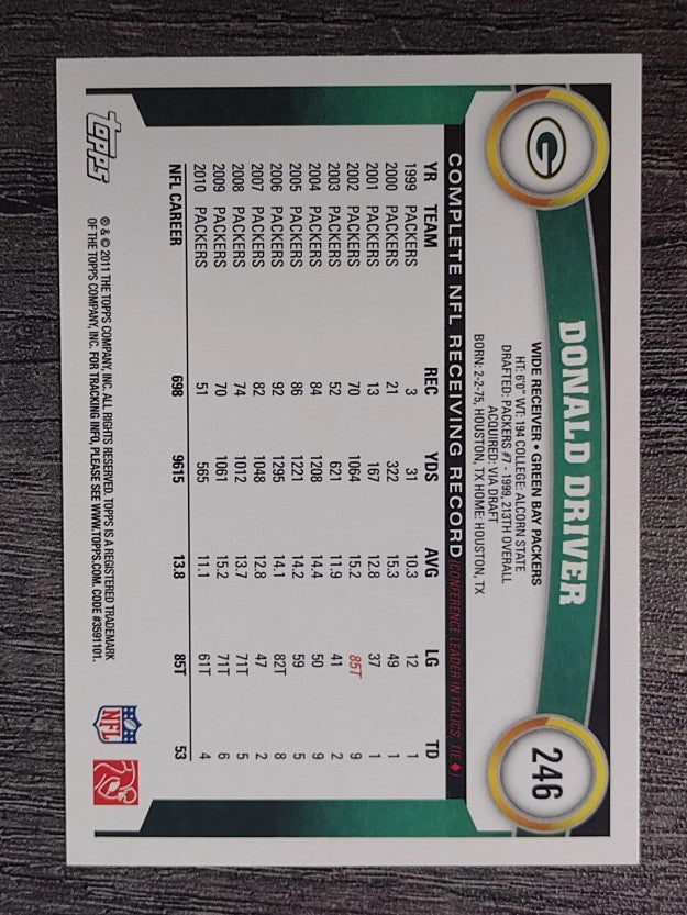 2011 Topps #246 Donald Driver