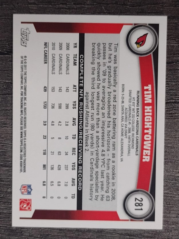 2011 Topps #281 Tim Hightower