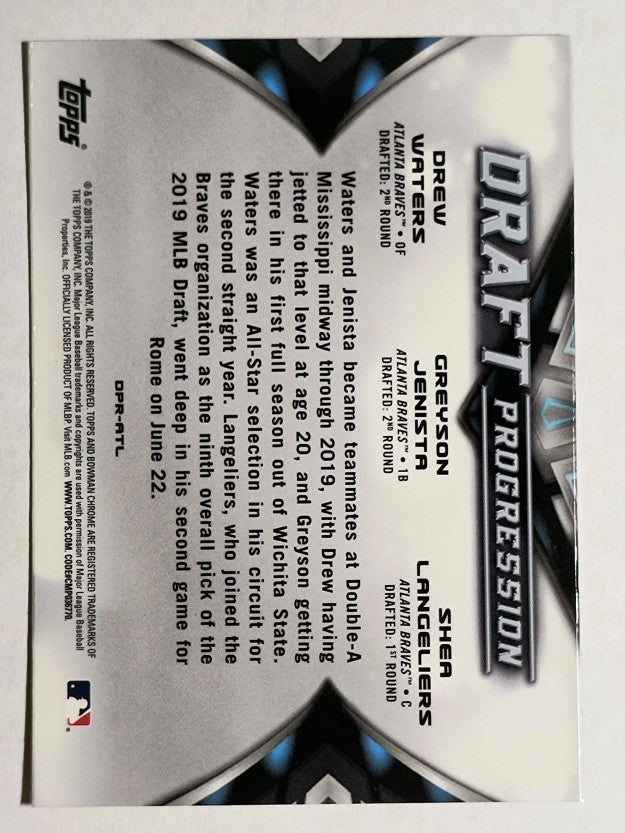 2019 Bowman Chrome Draft Progression Drew Waters/Greyson Jenista/Shea Langeliers