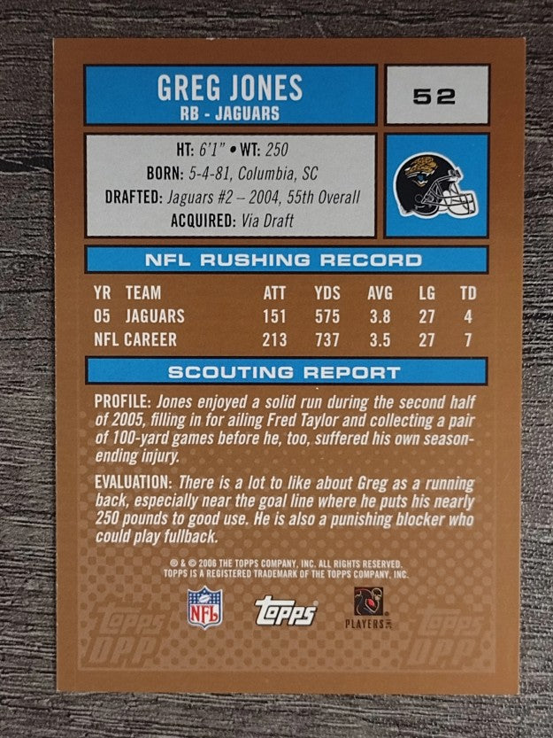 2006 Topps Draft Picks and Prospects #52 Greg Jones