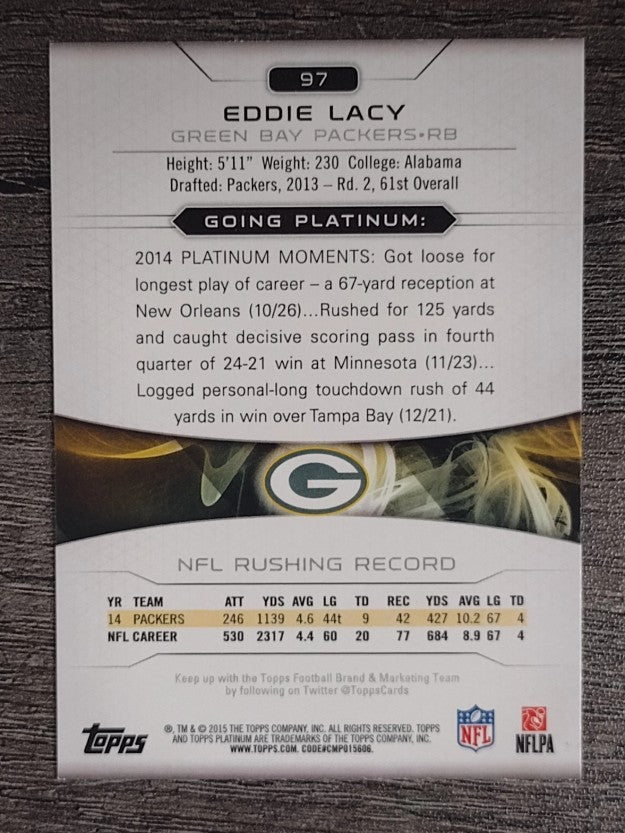 2015 Topps Platinum #97 Eddie Lacy
