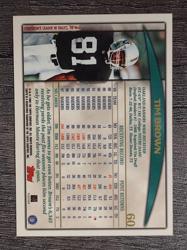 1998 Topps #60 Tim Brown