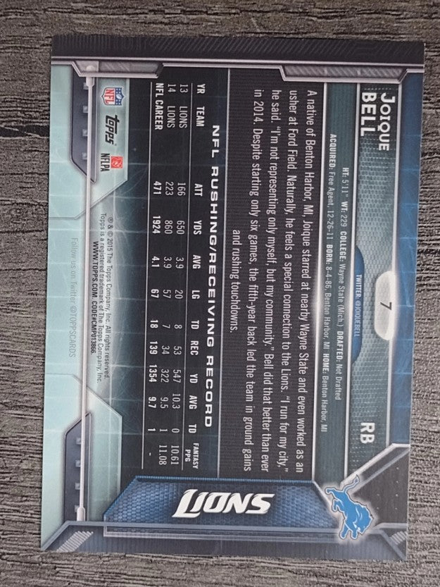 2015 Topps #7 Joique Bell