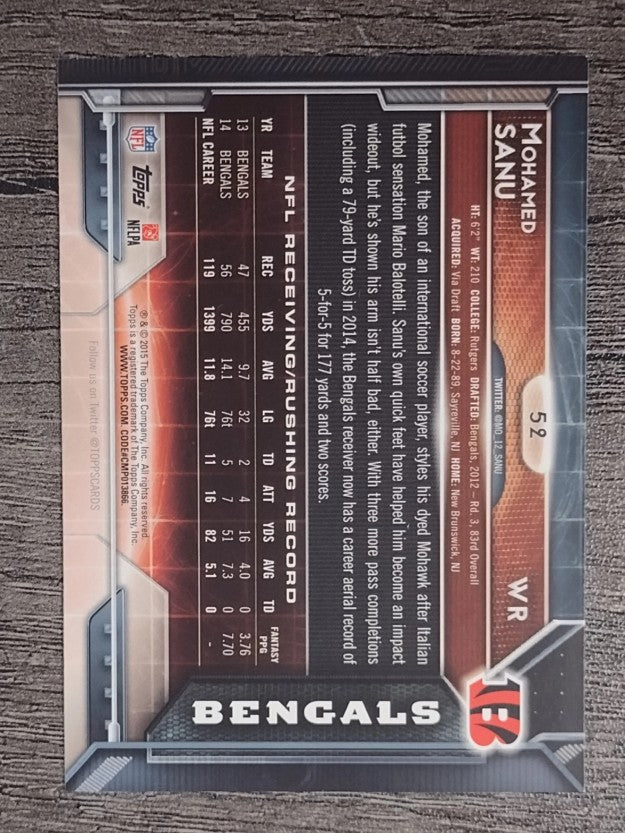 2015 Topps #52 Mohamed Sanu