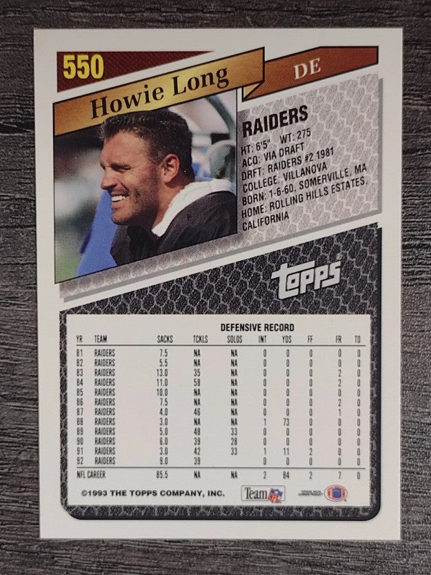 1993 Topps #550 Howie Long