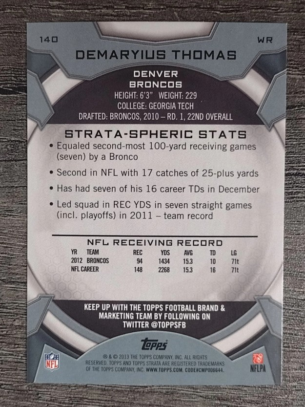 2013 Topps Strata Retail #140 Demaryius Thomas