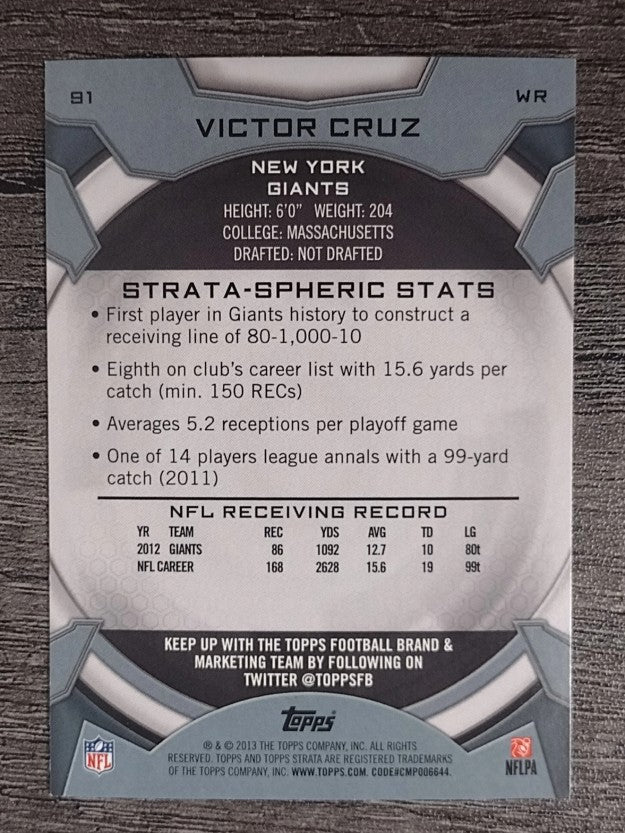 2013 Topps Strata Retail #91 Victor Cruz