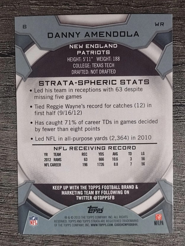 2013 Topps Strata Retail #6 Danny Amendola