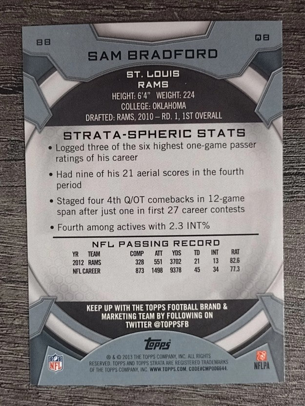 2013 Topps Strata Retail #88 Sam Bradford